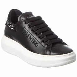 Hot Sale 👍 Valentino by Mario Valentino Fresia Sparkling Leather 👟 Sneaker for 👩 women 🧨
