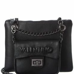 Deals 😀 Valentino by Mario Valentino Jodie Embossed Leather Shoulder Bag for 👩 women ⌛