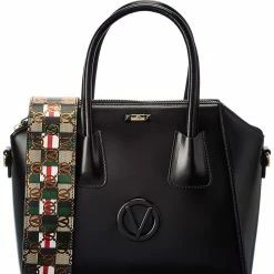 Best deal 🎉 Valentino by Mario Valentino Minimi Rope Guitar Leather Satchel for 👩 women 🔥