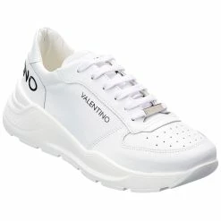Best deal 🎉 Valentino by Mario Valentino Thor Leather 👟 Sneaker, 12, White for men 🤩