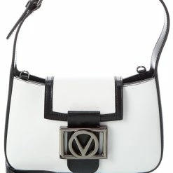 Discount 😍 Valentino by Mario Valentino Vivien V Emblem Leather Shoulder Bag for 👩 women ❤️
