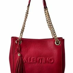 Outlet 💯 Valentino by Mario Valentino Luisa Embossed Leather Shoulder Bag for 👩 women 🔔