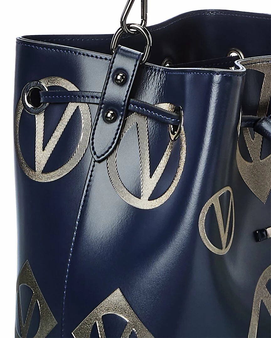 New 💯 Valentino by Mario Valentino Karl Magnus Leather Bucket Bag for 👩 women 🔔 - Image 3