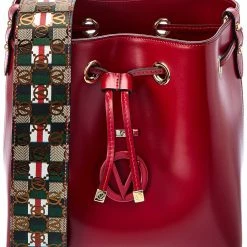 Promo ๐ฅฐ Valentino by Mario Valentino Karl Rope Guitar Leather Bucket Bag for ๐ฉ women ๐ฅ