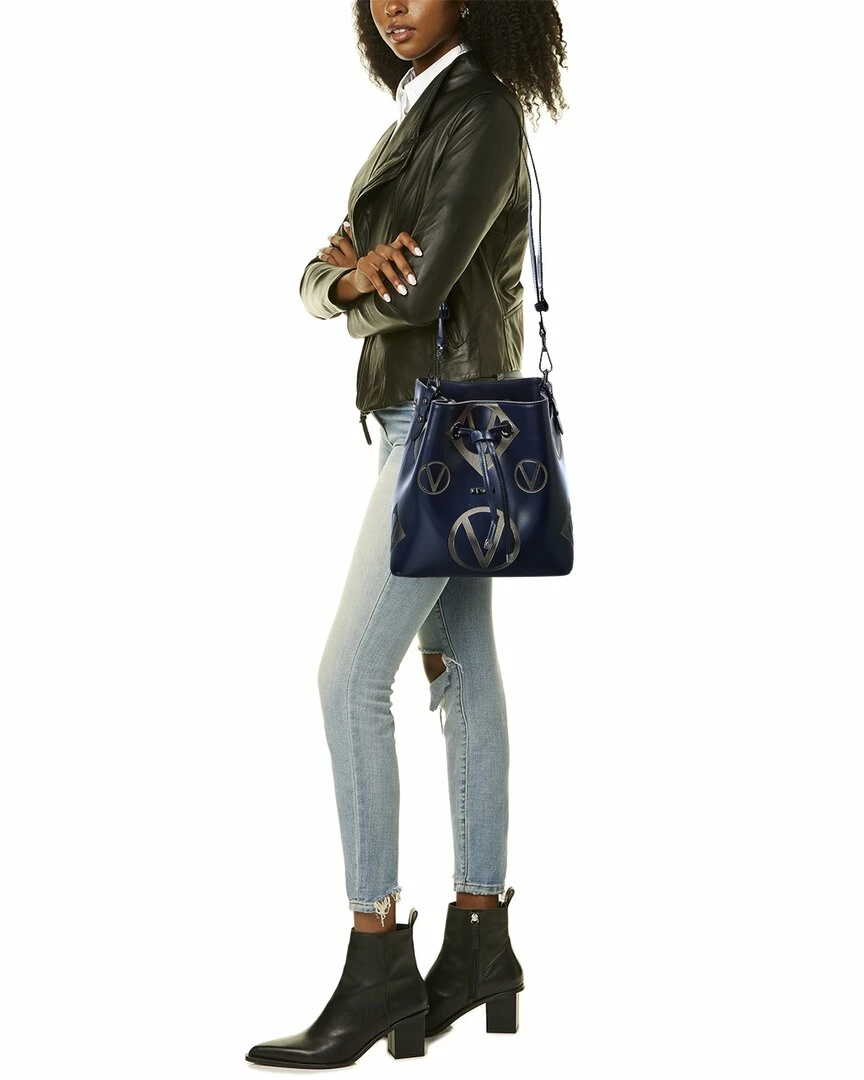 New 💯 Valentino by Mario Valentino Karl Magnus Leather Bucket Bag for 👩 women 🔔 - Image 4